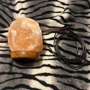 Himalayan Salt Lamp with Wooden Base